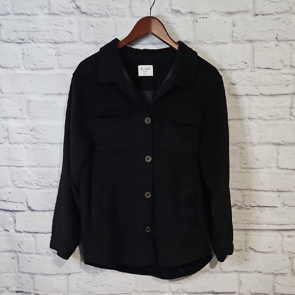 YoungLA Midnight Black Utility Jacket Shacket